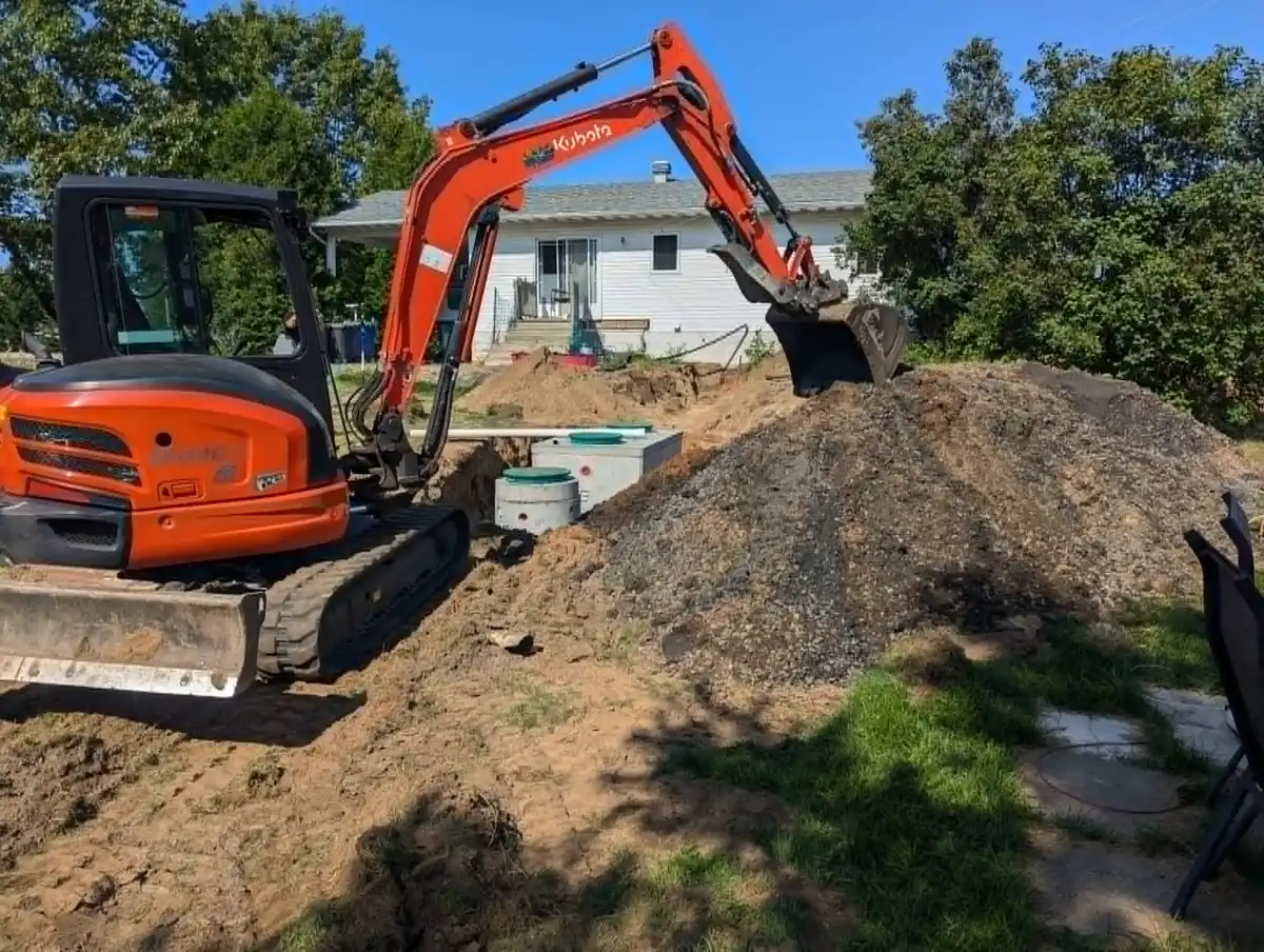 Excavation résidentielle pour l’installation d’un système septique